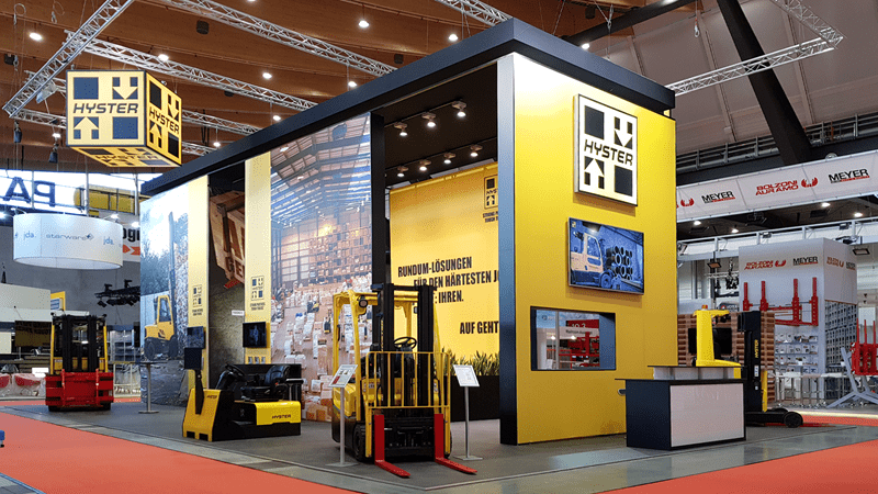 Referenz Hyster Messebau